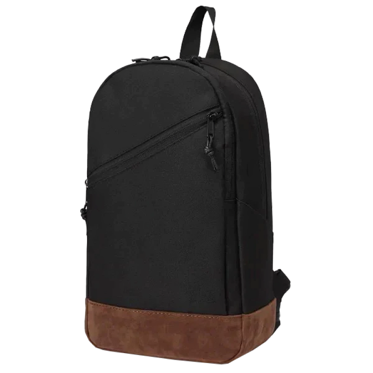 Leather Canvas Sling Bag,Vaschy Outdoor Cross-body Chest Bag for Cycling Hiking