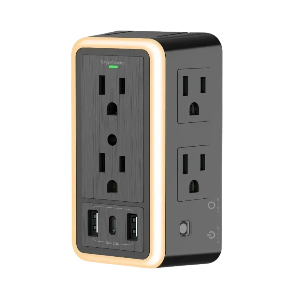9-in-1 Surge Protector Power Strip with USB & USB-C Ports