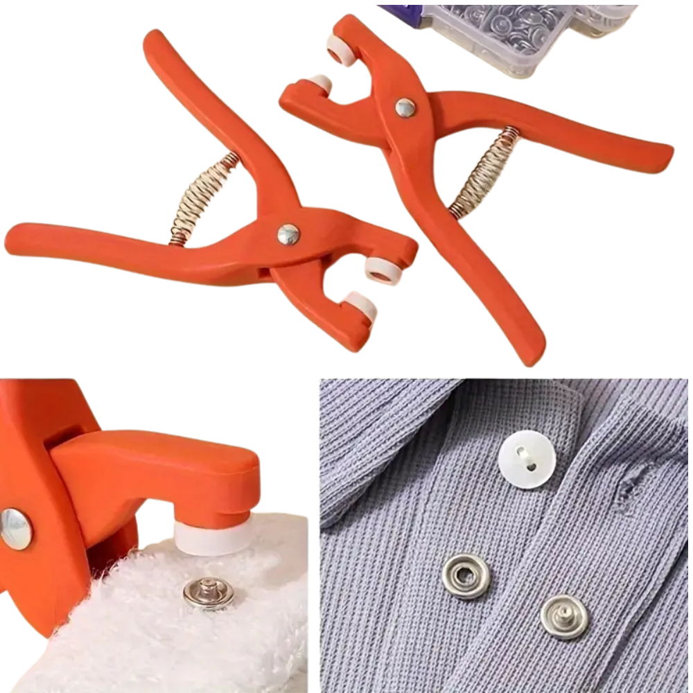 50 Sets Metal Snaps Buttons with Fastener Pliers Kit for Sewing & DIY Crafting