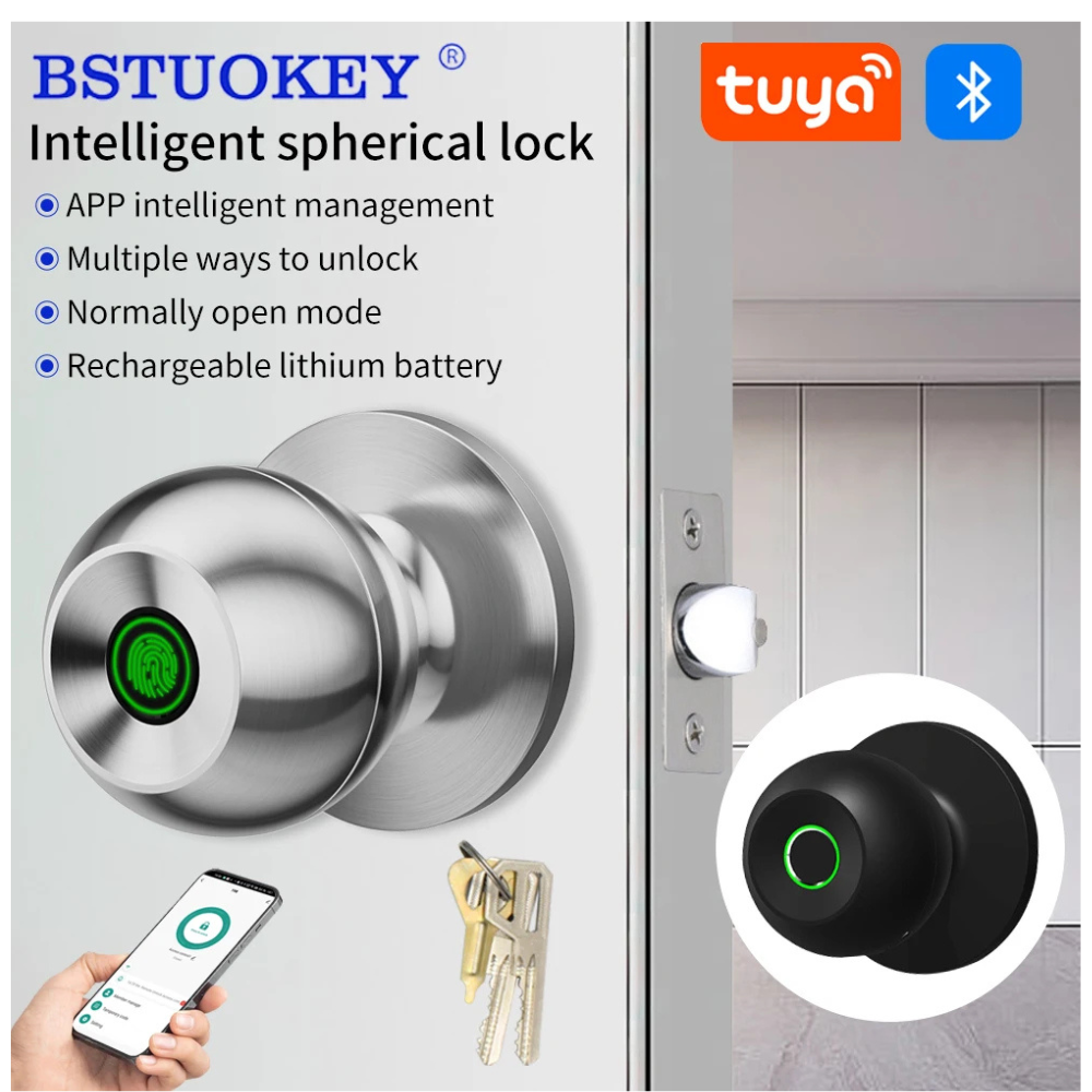 Smart Fingerprint Door Knob Lock