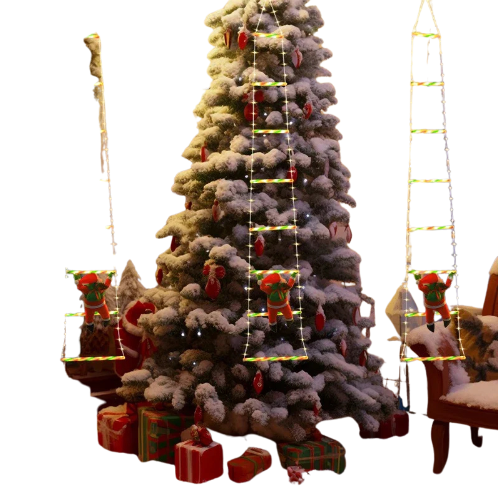 Climbing Santa LED Ladder Christmas Lights
