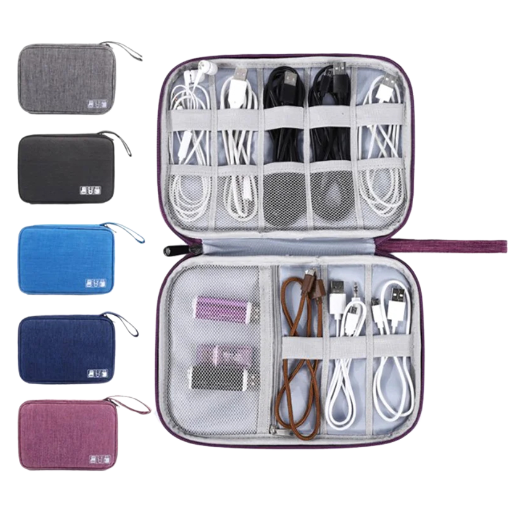 Portable Travel Cable Organizer Bag