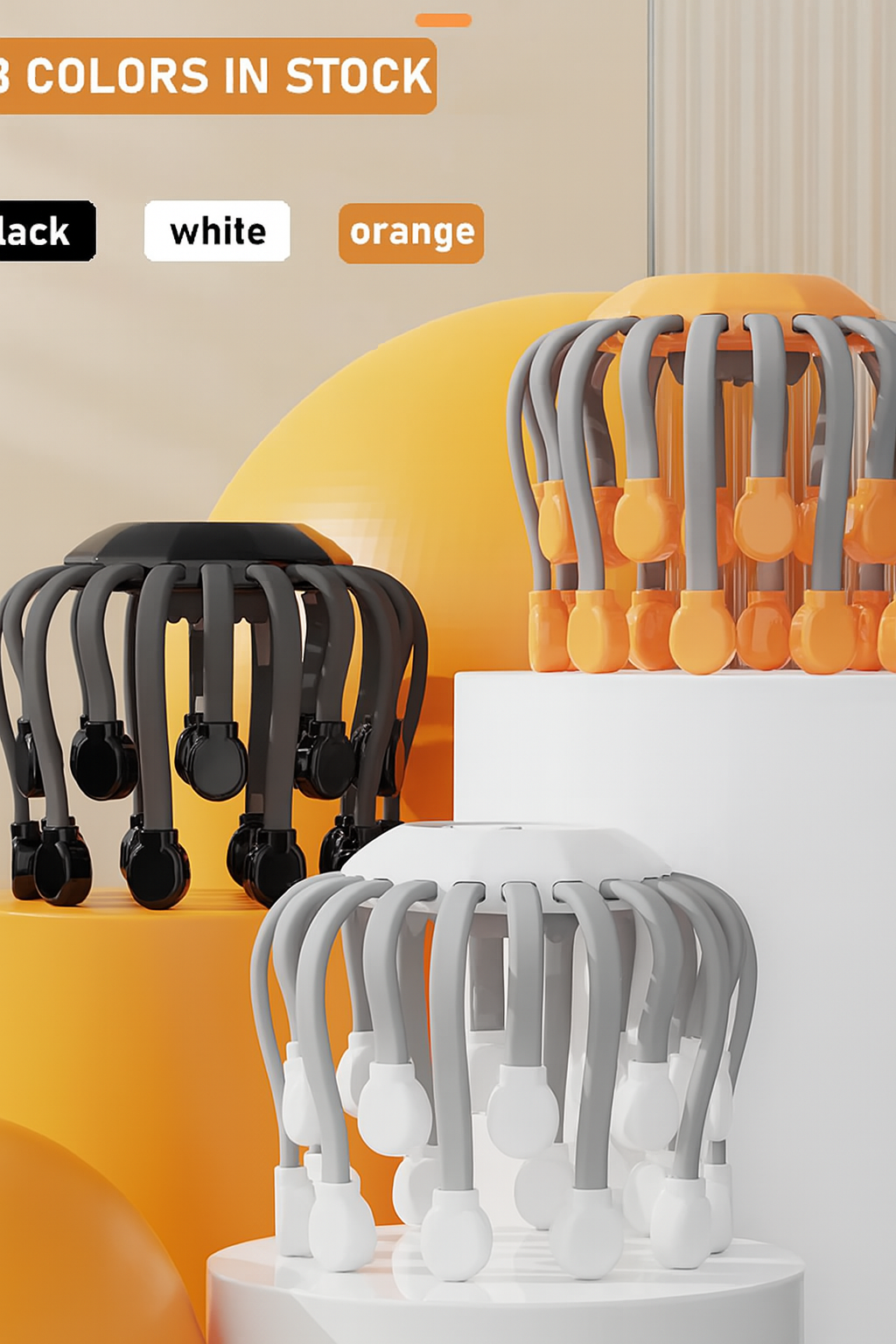 ELITORY™ – RED LIGHT HEAD MASSAGER OCTOPUS WITH 20 NODES