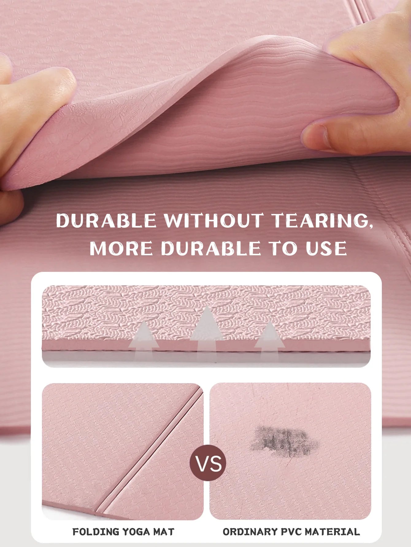 4mm TPE Foldable Yoga Mat – Dual-Sided Non-Slip Fitness Mat
