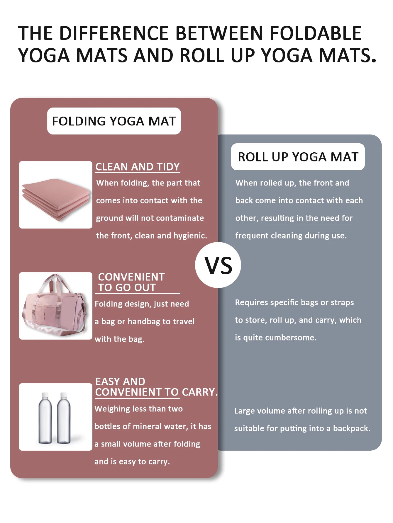 4mm TPE Foldable Yoga Mat – Dual-Sided Non-Slip Fitness Mat
