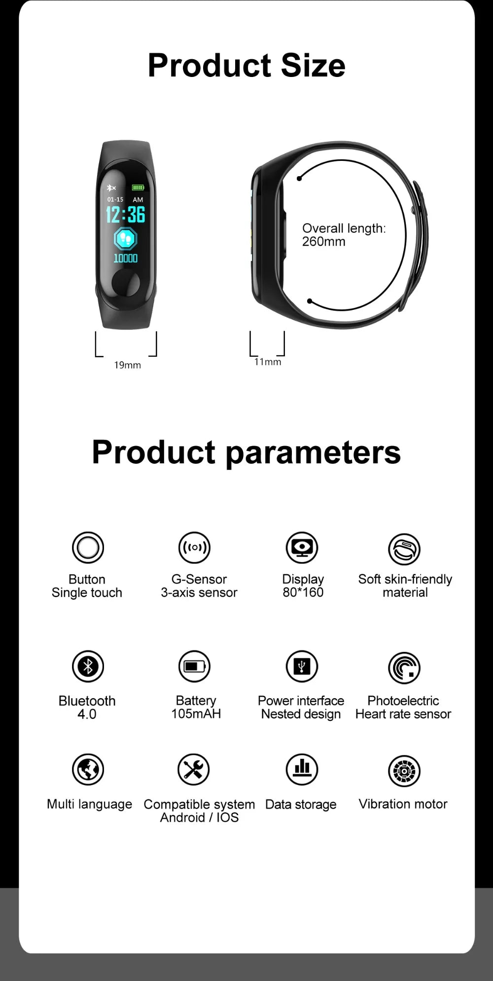 Smart Bracelet Fitness Tracker