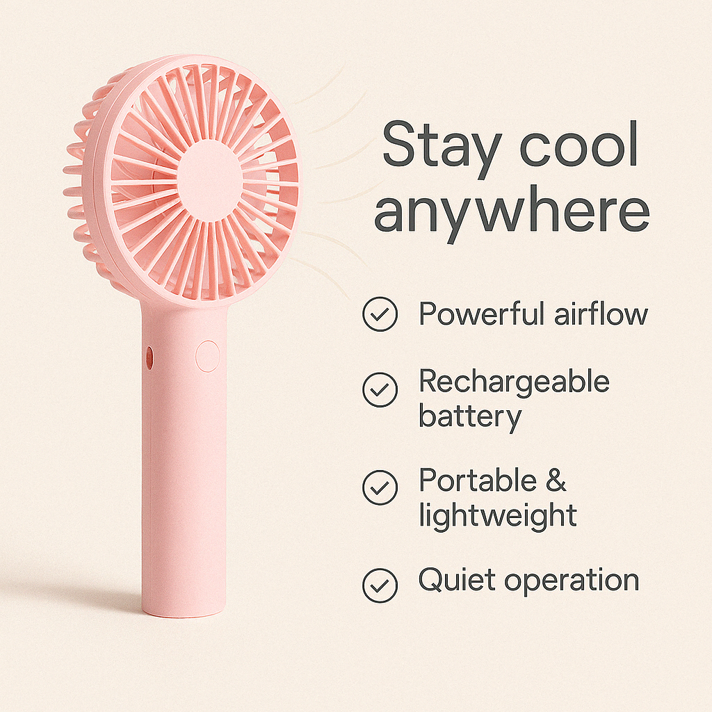 FLEXSAC™-Portable Handheld Mini Rechargeable Fan