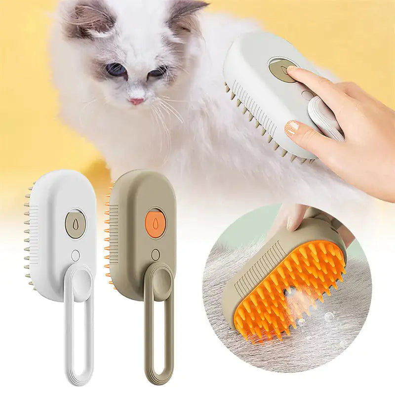 3-in-1 Cat & Dog Steam Brush for Grooming