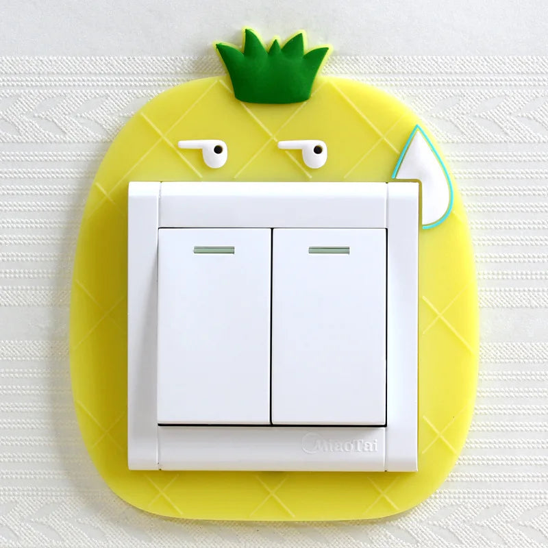 Cute Cartoon 3D Ice Cream Switch Sticker - Luminous Silicone Protective Cover
