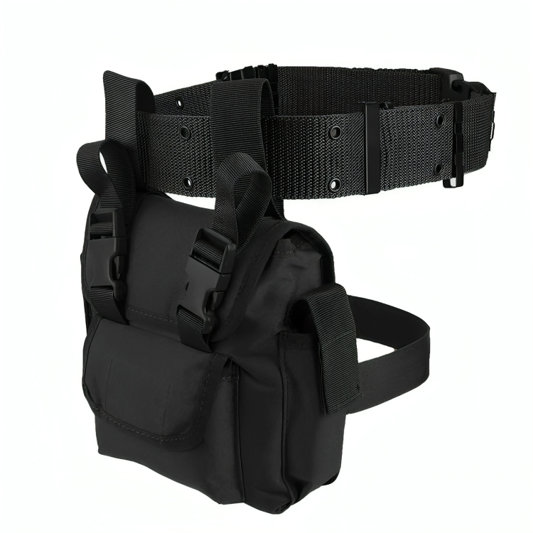 Multi-Purpose Tactical Drop Leg Bag Tool Fanny Thigh Pack Leg Rig Military Motorcycle Camera Versipack Utility Pouch, Black/Coyote Tan/Army