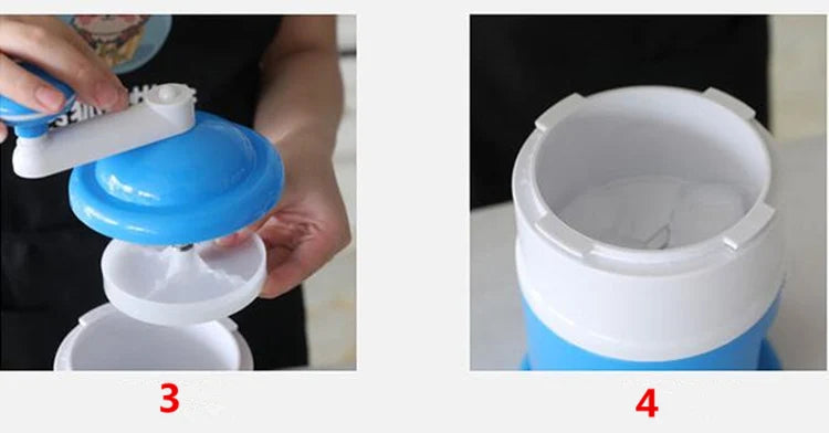 Portable Hand Crank Ice Crusher & Snow Cone Maker