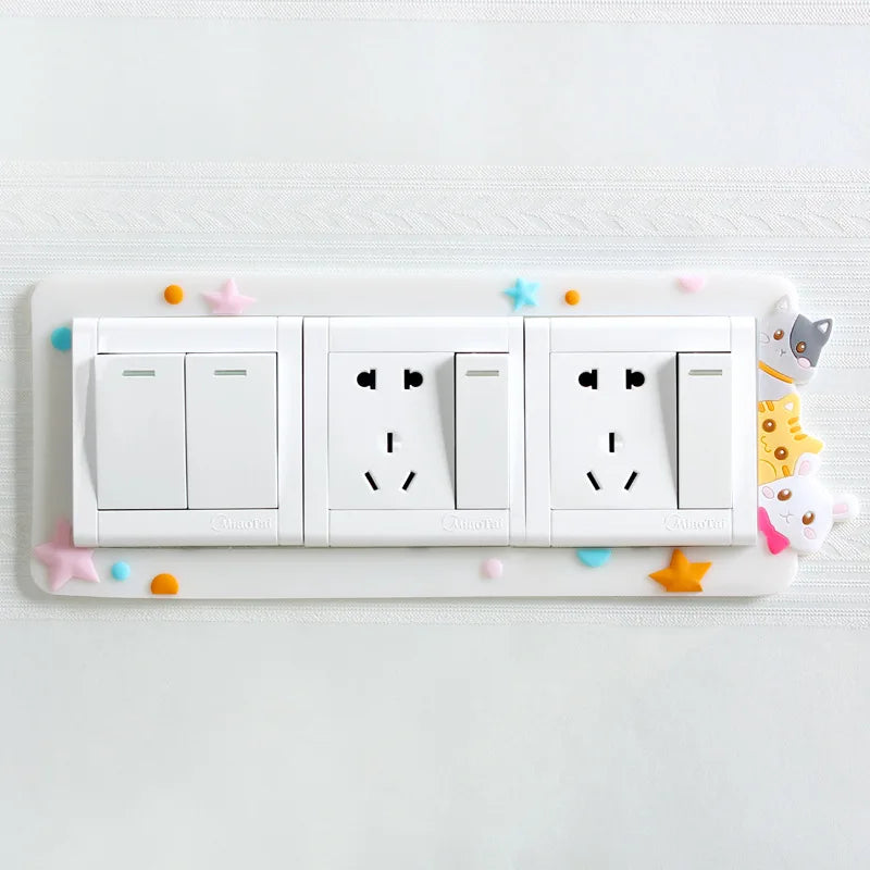 Cute Cartoon 3D Ice Cream Switch Sticker - Luminous Silicone Protective Cover