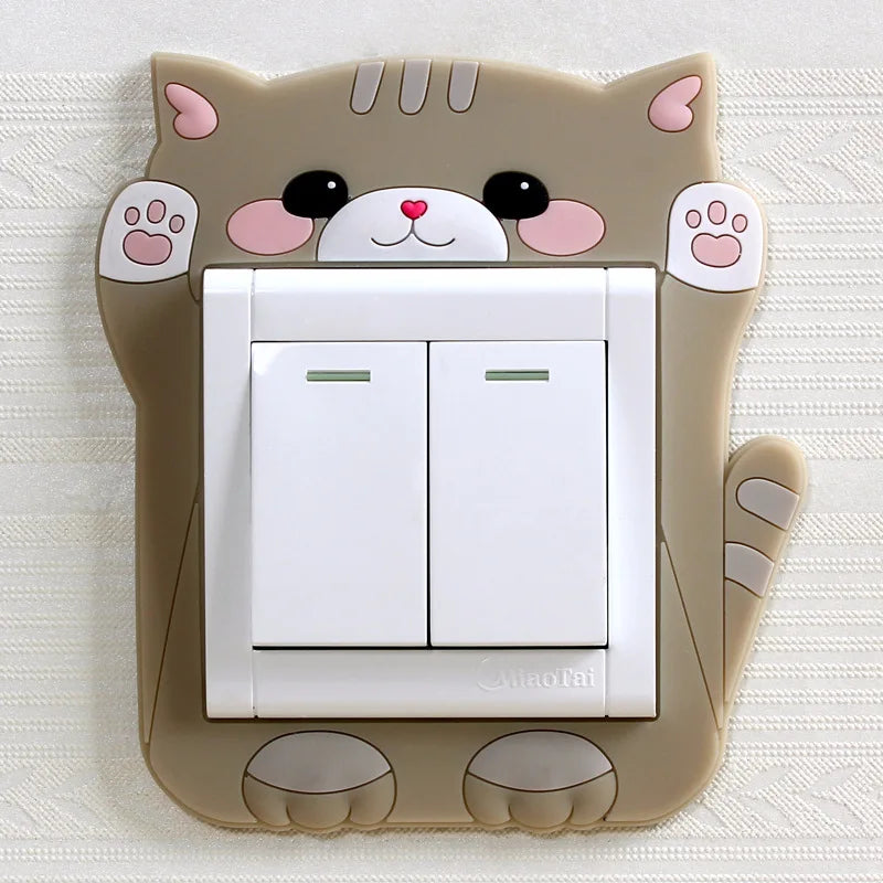 Cute Cartoon 3D Ice Cream Switch Sticker - Luminous Silicone Protective Cover