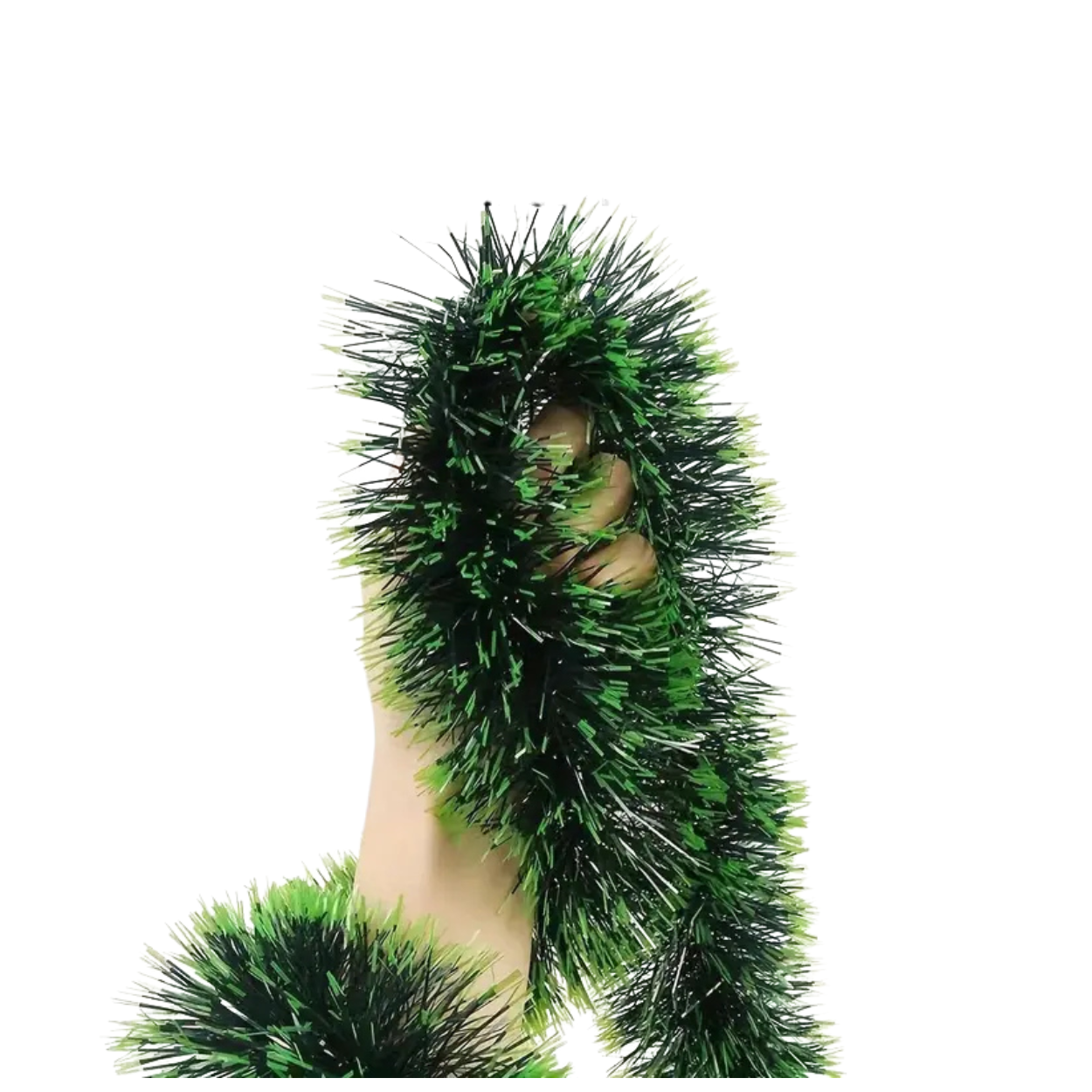 Christmas Tree Garland Green Cane Ribbon