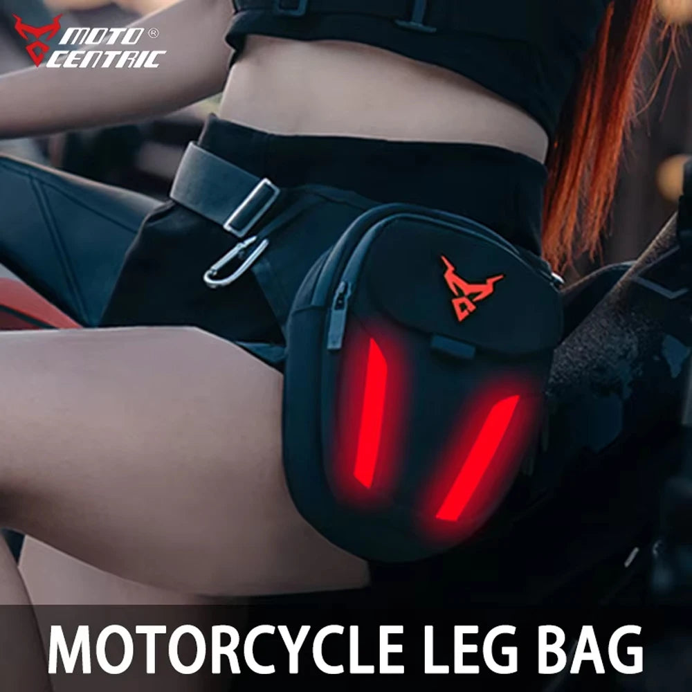 Motorcycle Leg Bag with LED Light – Waterproof Drop Waist & Thigh Bag for Riding, Racing, and Touring