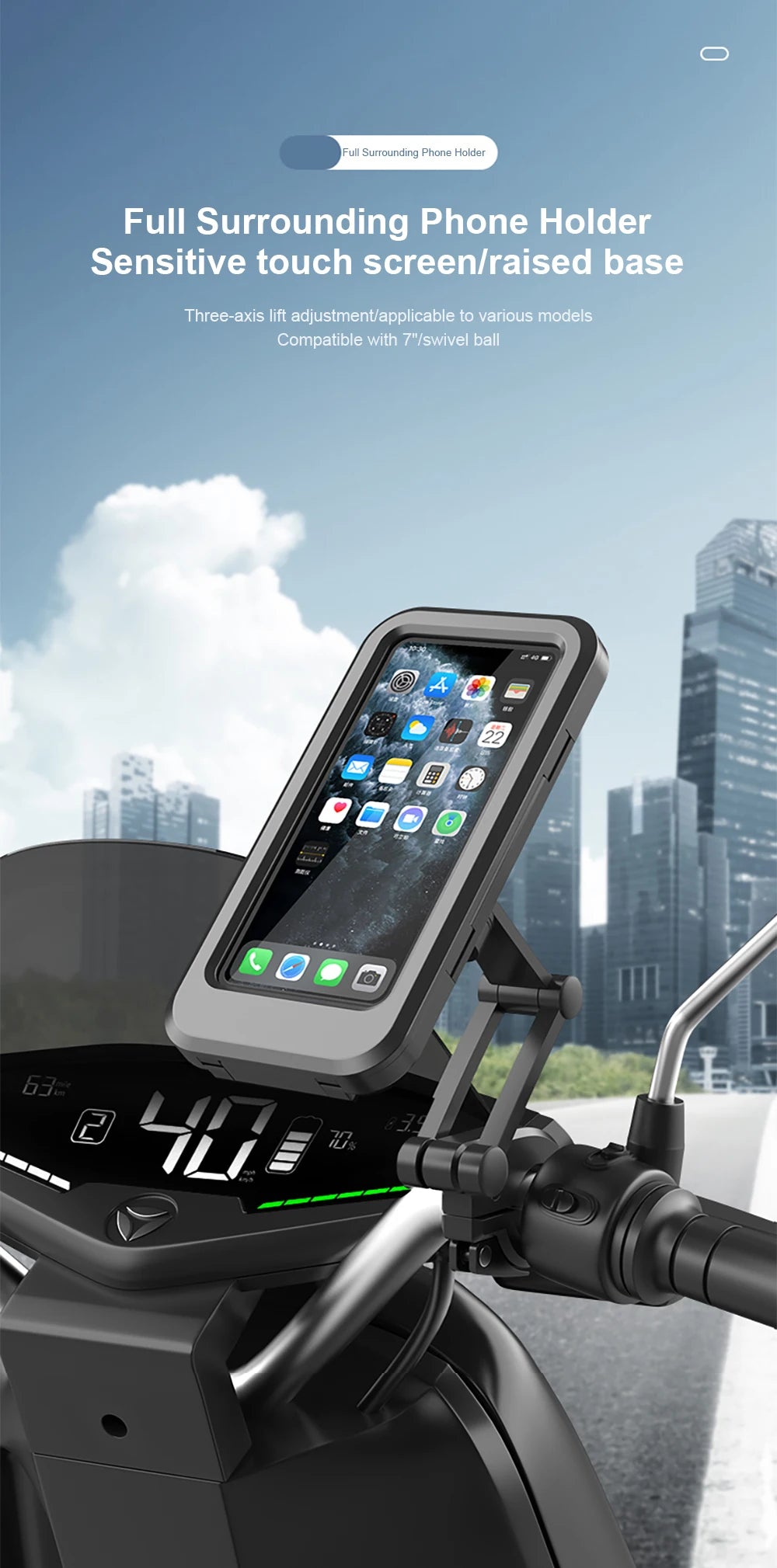 Waterproof Motorcycle Phone Holder
