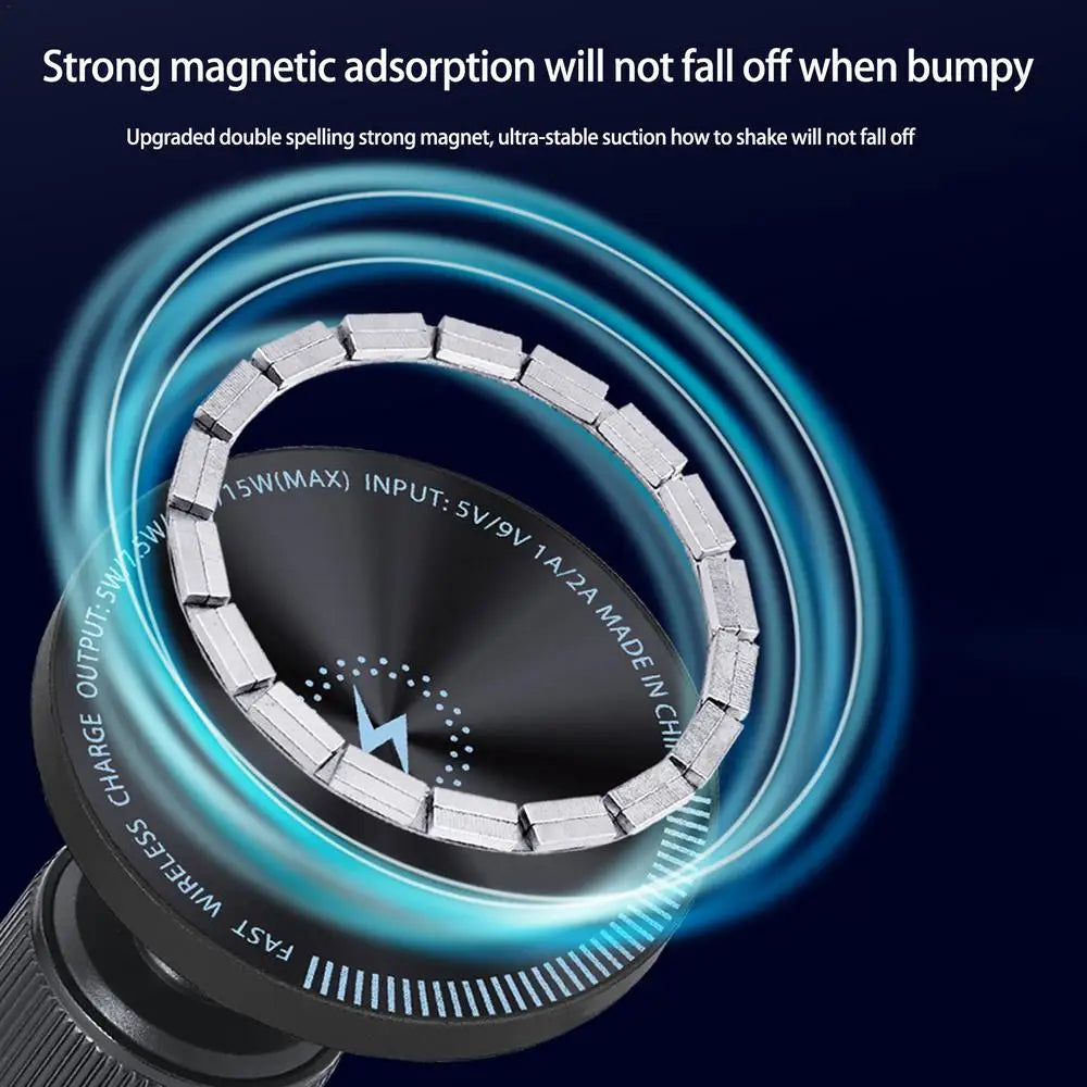 Magnetic Wireless Car Charger & Phone Holder