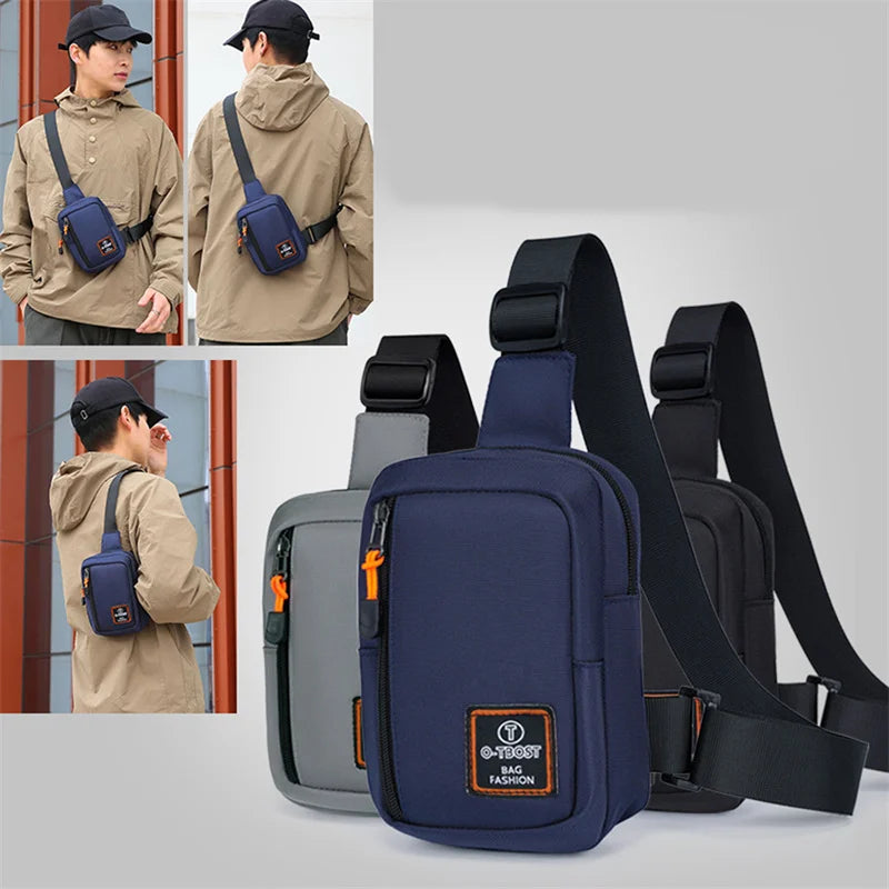 Men Sports Chest Bags Shoulder Body Bag Oxford Fashion Man Side Sling Crossbody Bag For Male Casual Handbag Travel Phone Bag