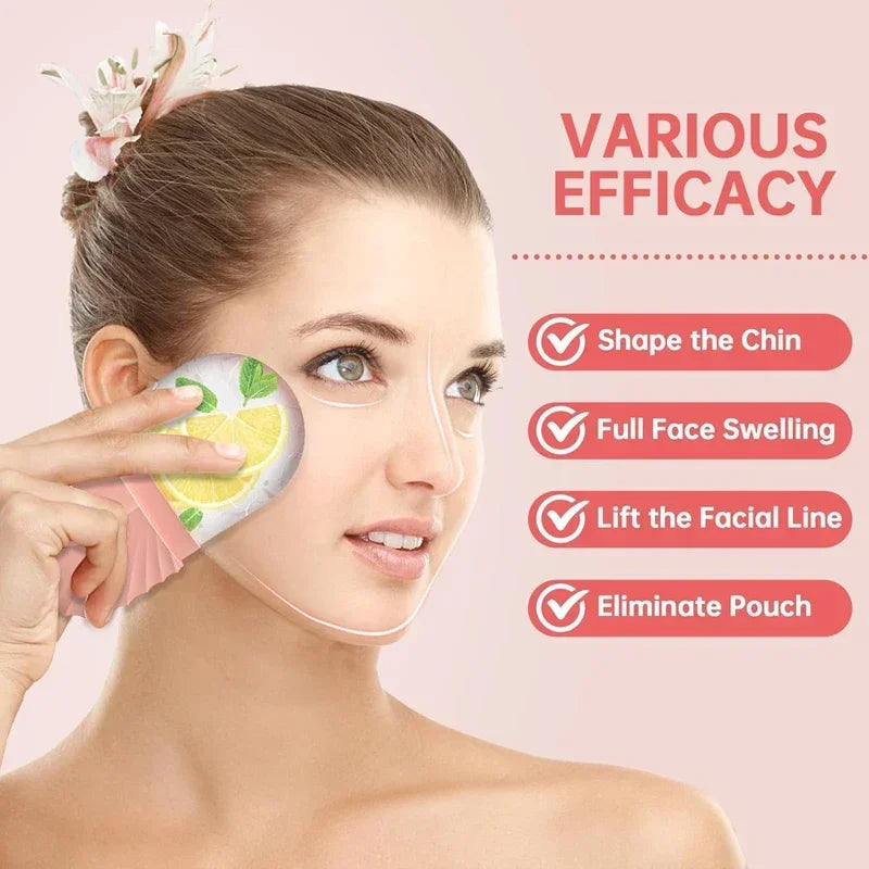 Silicone Ice Face Roller for Eye Puffiness & Pore Shrinking | Multifunctional Facial Massage Tool
