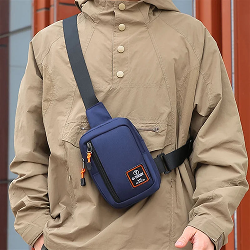Men Sports Chest Bags Shoulder Body Bag Oxford Fashion Man Side Sling Crossbody Bag For Male Casual Handbag Travel Phone Bag
