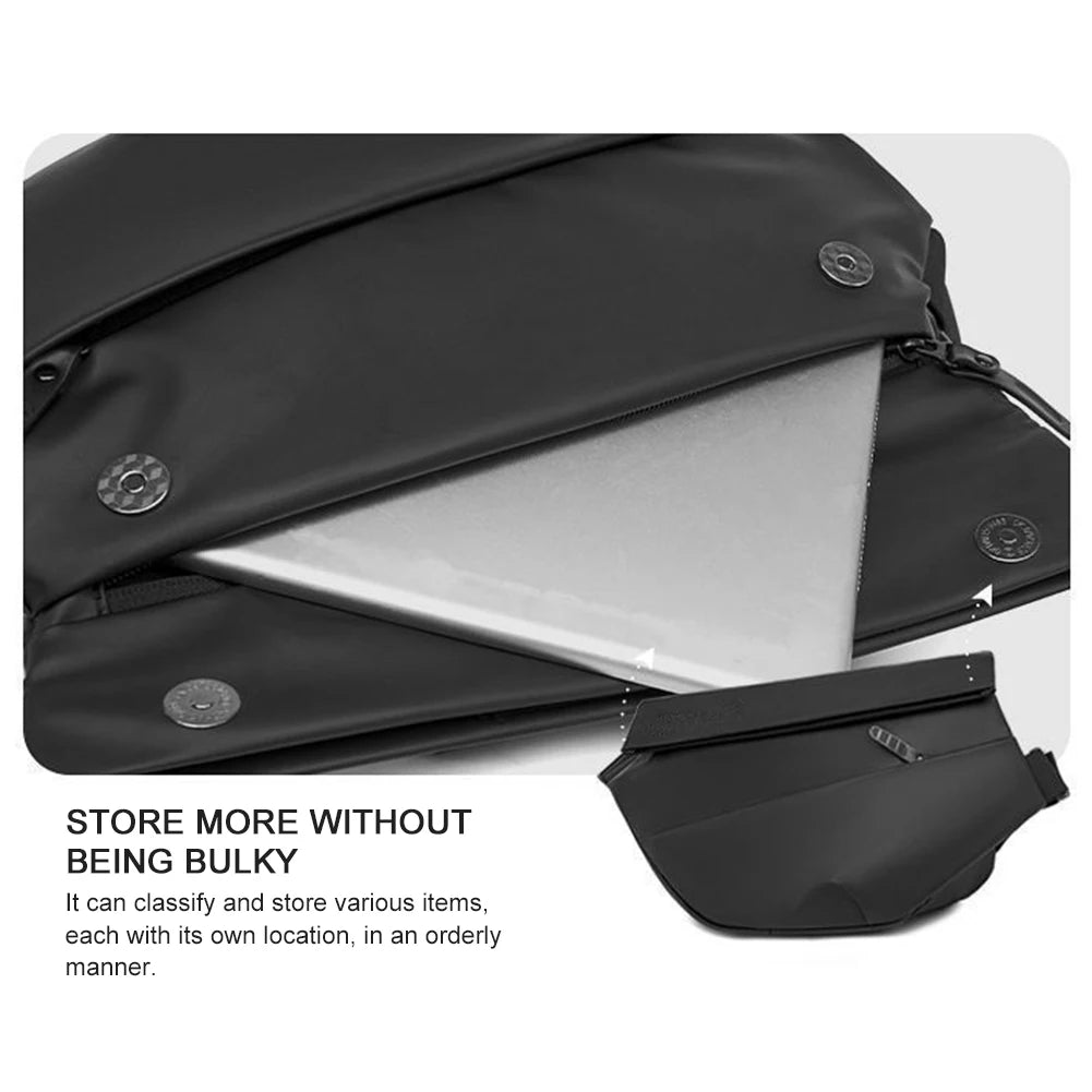 Men’s Waterproof Anti-Theft Crossbody Sling Bag – Multipurpose Chest Shoulder Daypack
