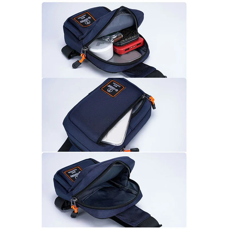 Men Sports Chest Bags Shoulder Body Bag Oxford Fashion Man Side Sling Crossbody Bag For Male Casual Handbag Travel Phone Bag