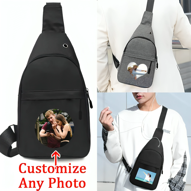 Unisex Mini Chest Pack Short Travel Messenger Sling Bag Man Shoulder Chest Bag Painting Diamond Pattern Printing Crossbody Bags