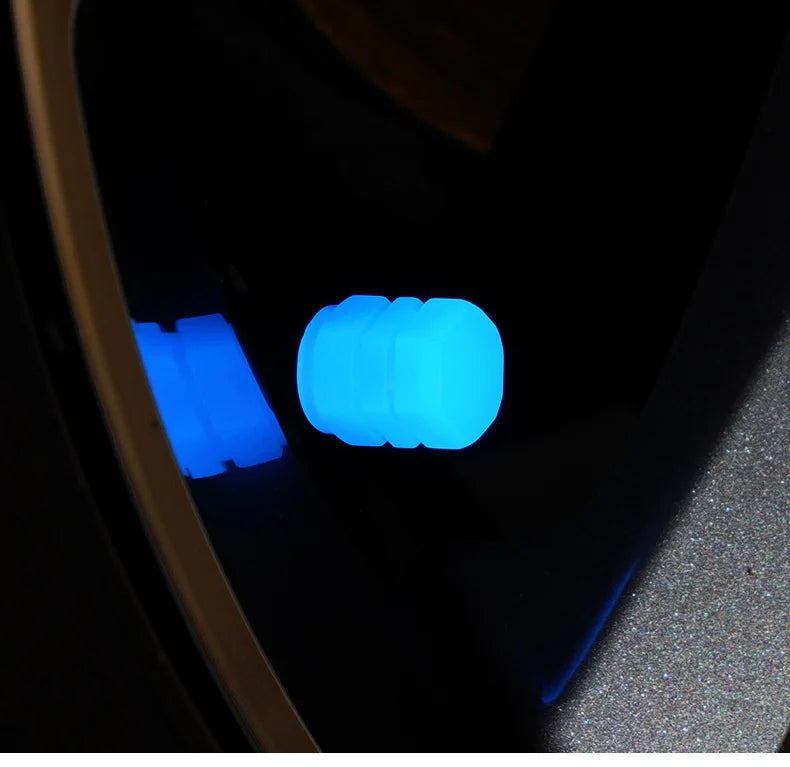 Luminous Tire Valve Caps (4-Pack)