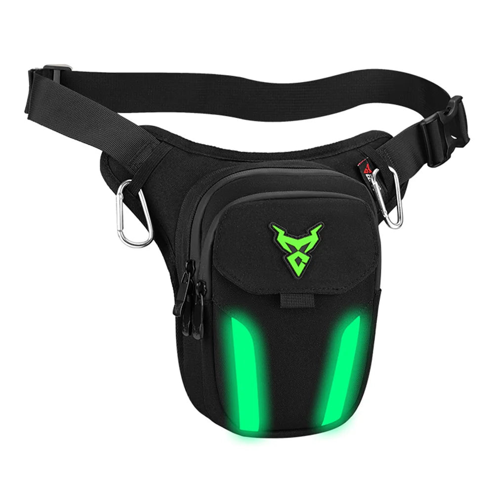 Motorcycle Leg Bag with LED Light – Waterproof Drop Waist & Thigh Bag for Riding, Racing, and Touring