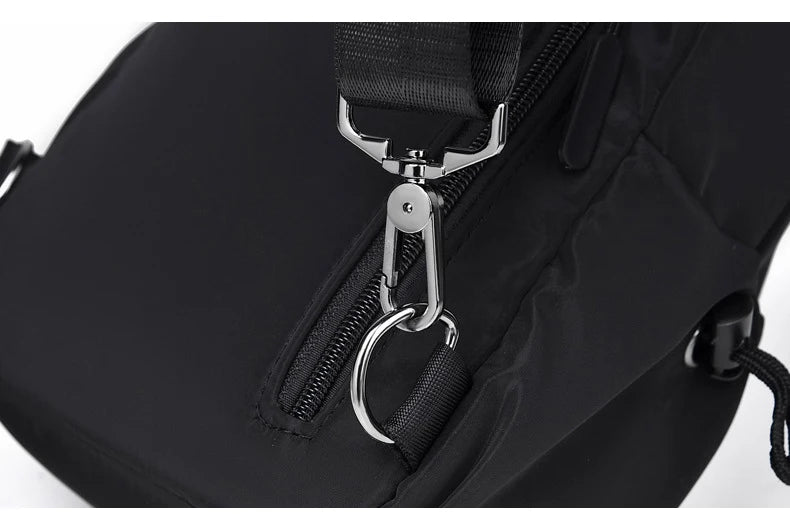 Men's Sports Chest Bag Waterproof Wear-resistant Multi-compartment Shoulder Crossbody Bag Outdoor Sports Travel Messenger Bag