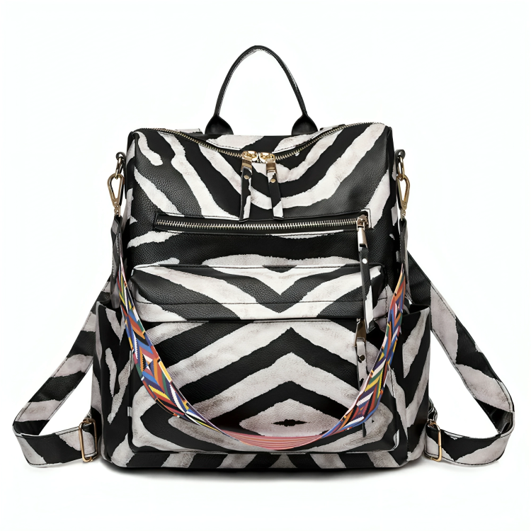 PU leather leopard snake fashionable ladies bags handbag backpacks for girls