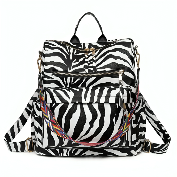PU leather leopard snake fashionable ladies bags handbag backpacks for girls