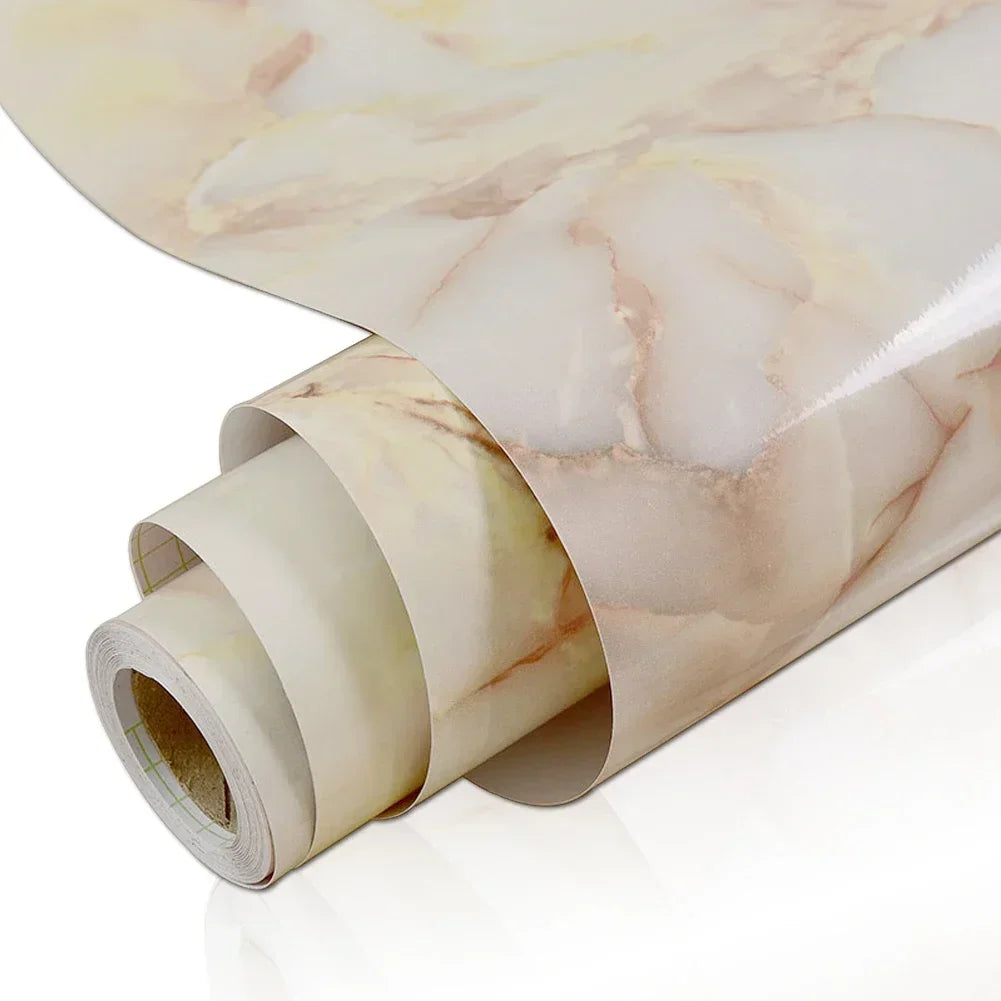Oil-Proof Waterproof Marble Self-Adhesive Film for Kitchen