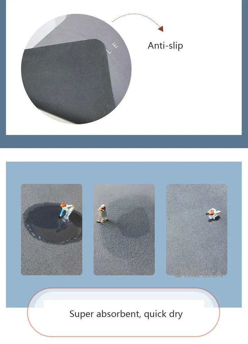 Stone Bath Mat - Non-Slip & Super Absorbent
