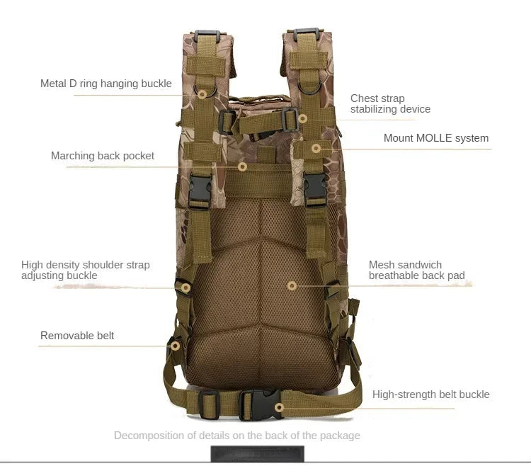 Outdoor Backpacks Tactical Sports Camping Hiking Trekking Fishing Hunting Bags Outdoor Hiking Bag