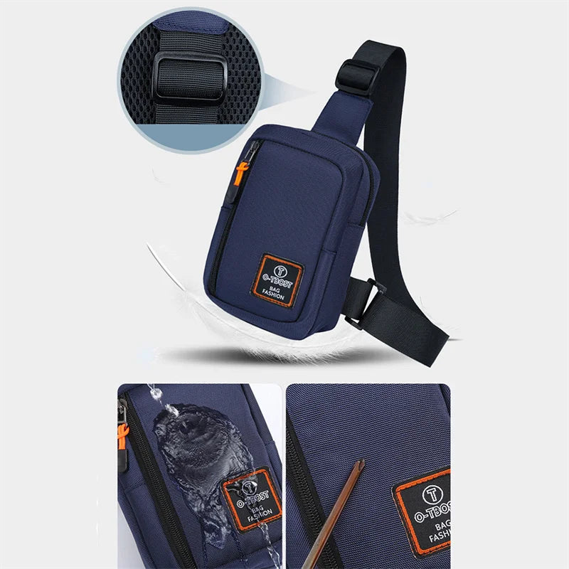 Men Sports Chest Bags Shoulder Body Bag Oxford Fashion Man Side Sling Crossbody Bag For Male Casual Handbag Travel Phone Bag