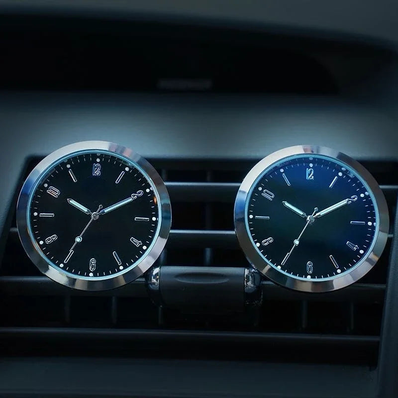 Luminous Car Dashboard Clock – Waterproof Mini Timepiece