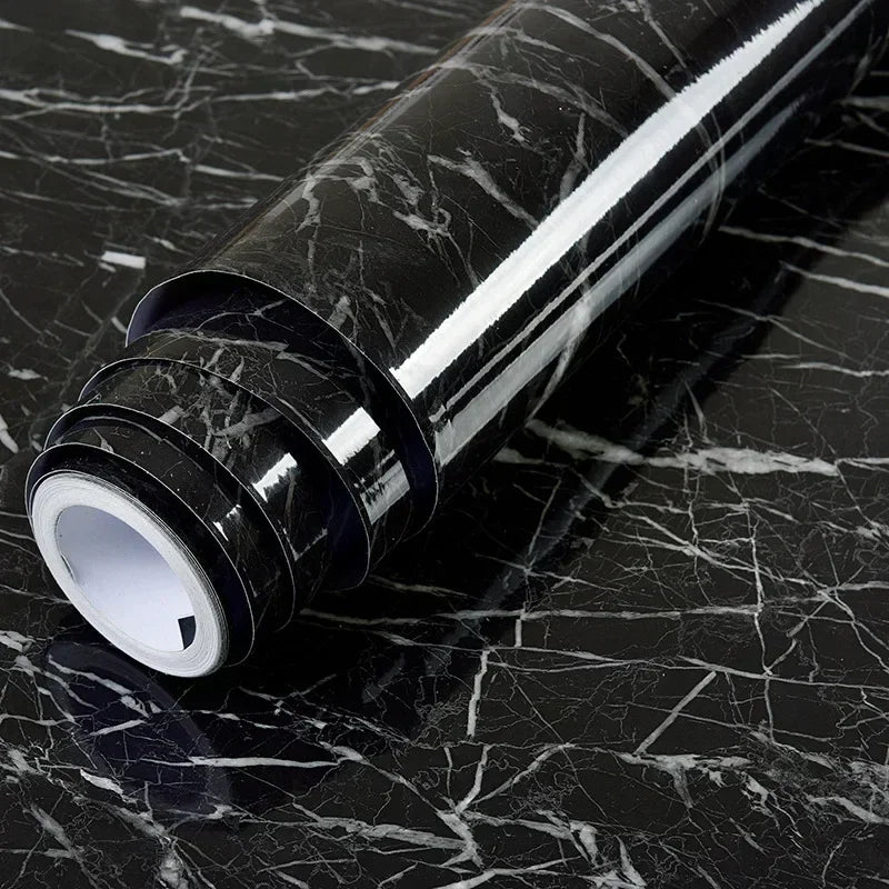 Oil-Proof Waterproof Marble Self-Adhesive Film for Kitchen