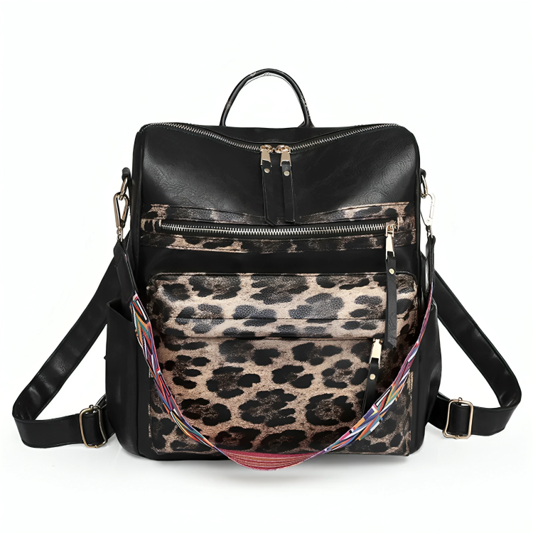 PU leather leopard snake fashionable ladies bags handbag backpacks for girls