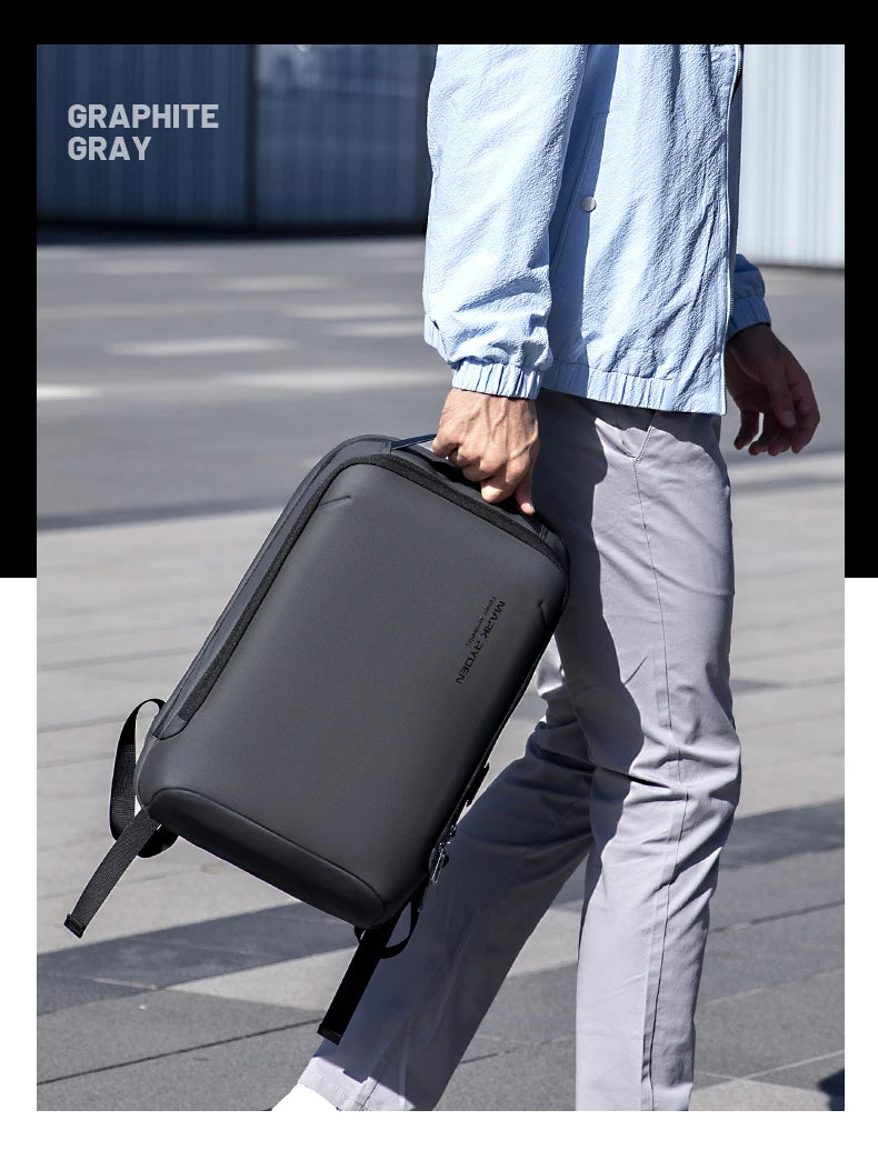 MARK RYDEN Slim Laptop Backpack for Men Business Minimalist Backpack YKK Zipper Scratch Resistant With USB