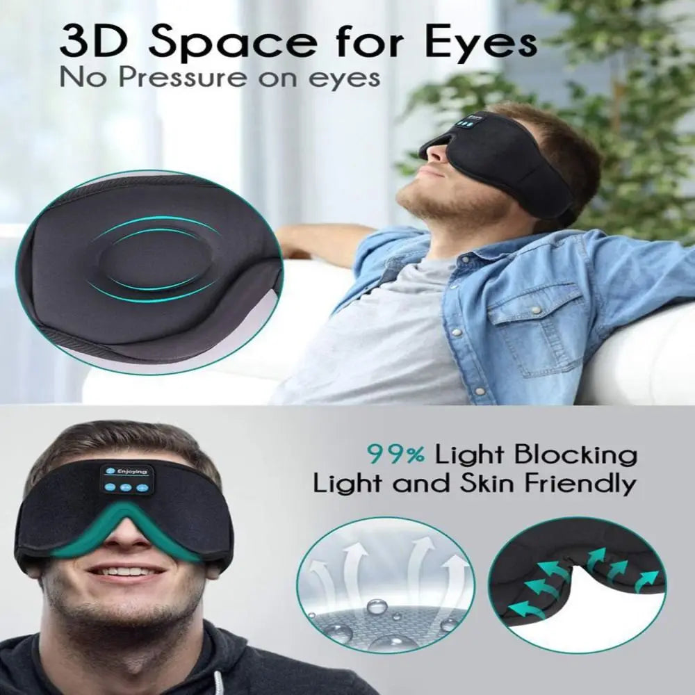 Stereo Wireless 3D Eye Mask with Bluetooth 5.0