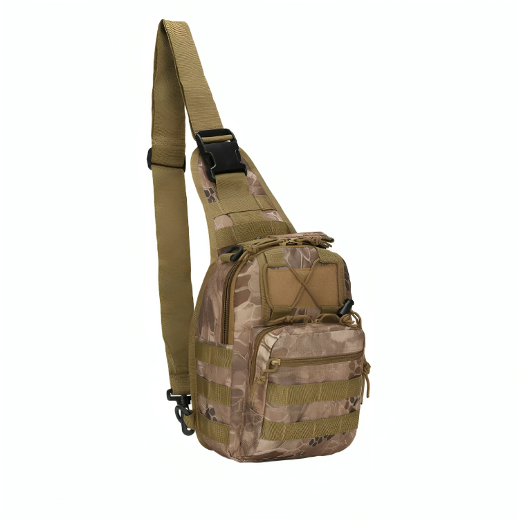 Outdoor Tactical Bag Backpack, Military Sport Bag Pack Sling Shoulder Backpack Tactical Satchel for Every Day Carry-Green (Khakhi)