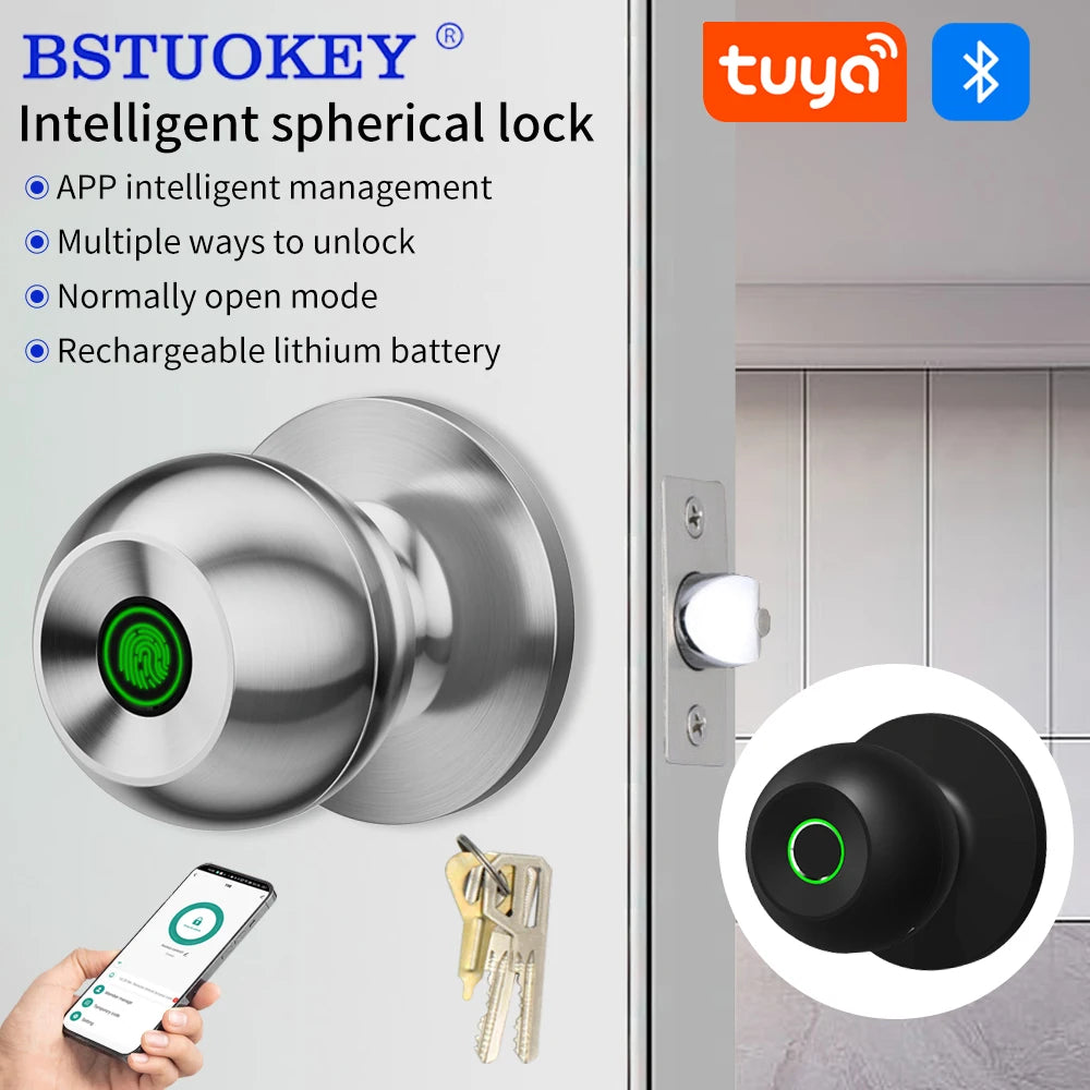 Smart Fingerprint Door Knob Lock