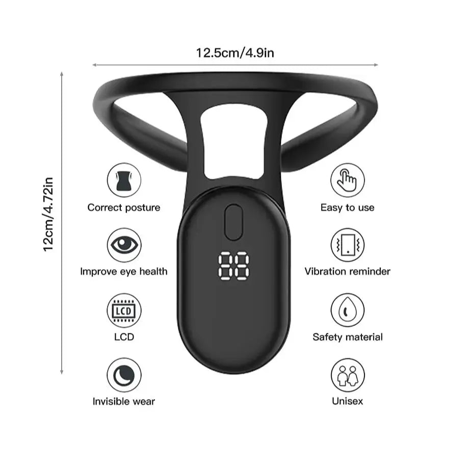 Smart Posture Corrector Miicro Vibration Posture Training Reminder Sensor Back Posture Neck Hump Corrector for Adult Kids