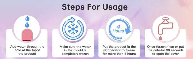 Silicone Ice Face Roller for Eye Puffiness & Pore Shrinking | Multifunctional Facial Massage Tool