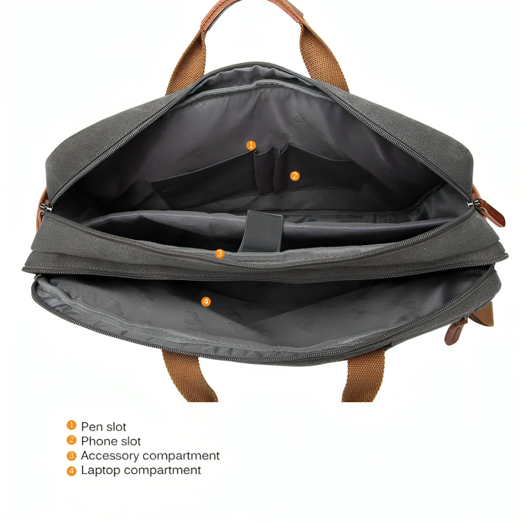 Laptop Bag Convertible Backpack Bussiness Office Briefcase Shoulder Bag Messenger Bag Computer and Tablet Carrying Case for Men and Women Work School Travel