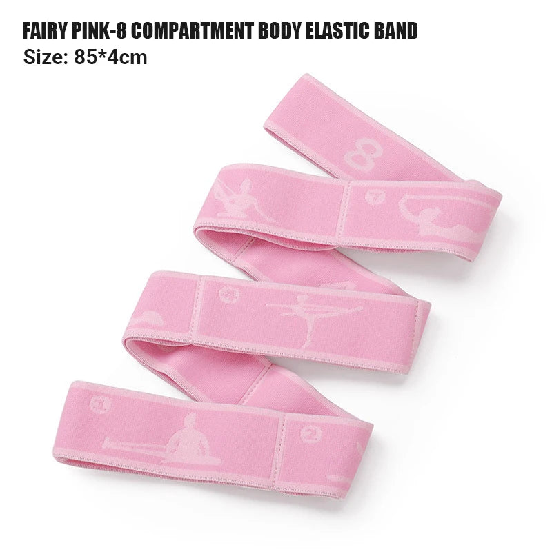 Multi-Section Elastic Yoga Resistance Bands Set – Adjustable Bands for Dance, Gym, Pilates, and Stretching