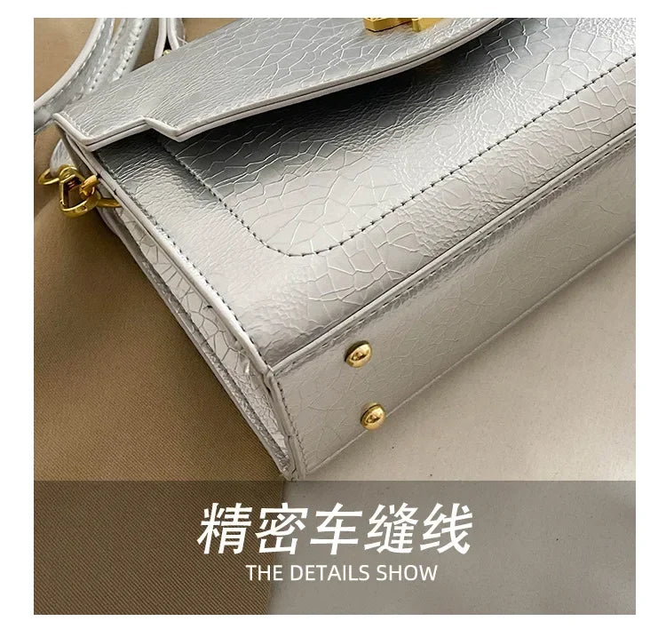 New Arrival 2025 Spring: Structured Textured Crossbody - Envelope Style, Detachable Chain, Women's Purse for Work & Events