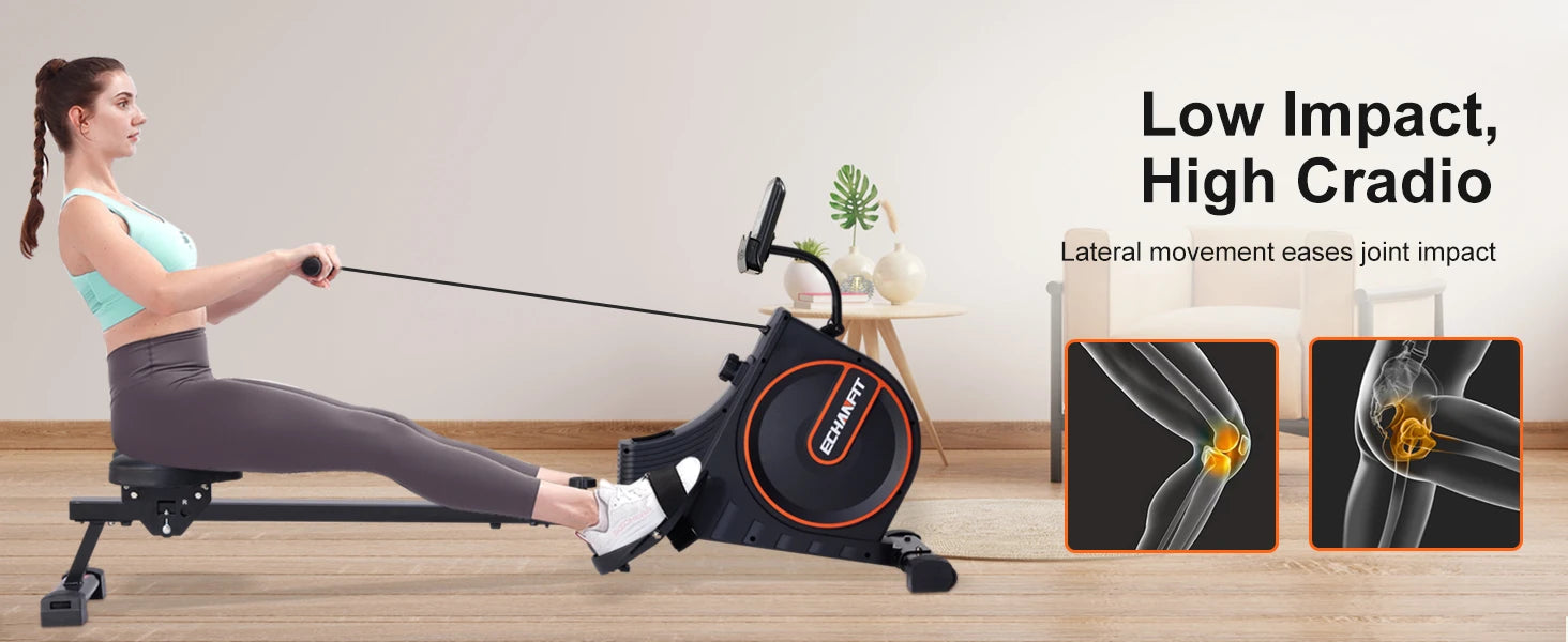 Foldable Magnetic Rowing Machine for Home Use