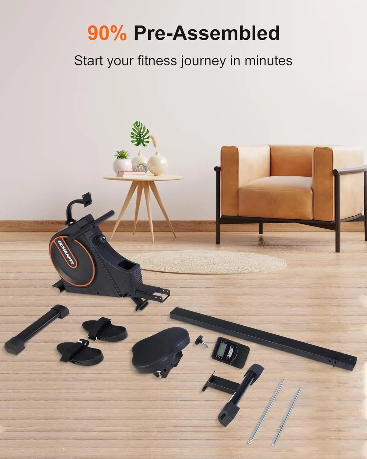 Foldable Magnetic Rowing Machine for Home Use
